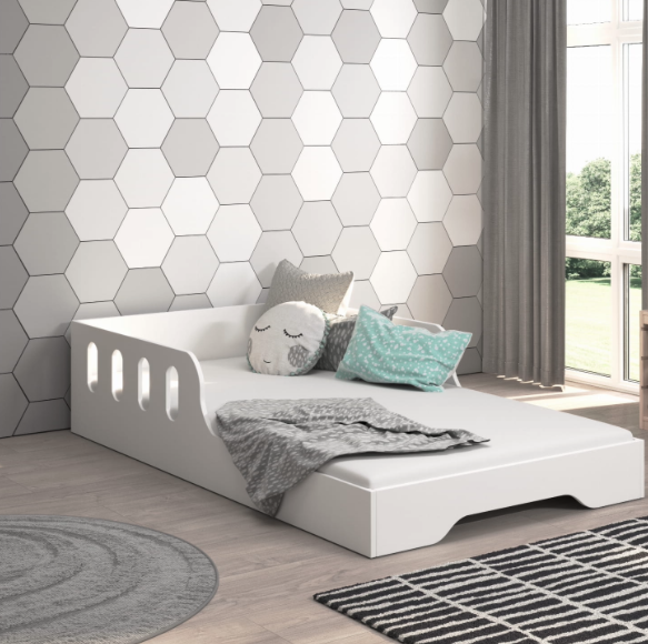 Detská posteľ MALU 160 x 80 cm biela Detská posteľ MALU 160 x 80 cm biela