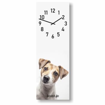 Detské nástenné hodiny 20 x 60 cm s jack russel