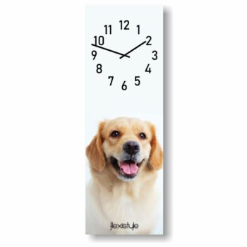 Detské nástenné hodiny 20 x 60 cm so zlatým retríverom