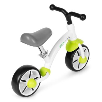 Detské odrážadlo -  bicykel ECOTOYS bielo-zelená
