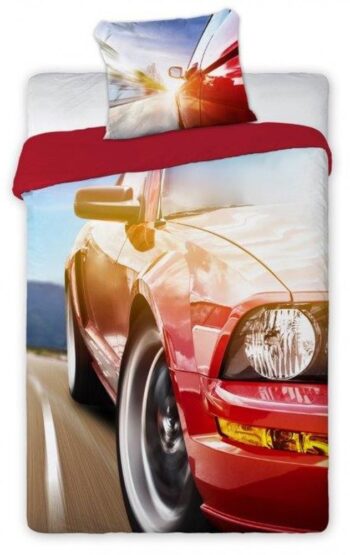 Detské posteľné obliečky s motívom auta 2 časti: 1ks 140 cmx200 + 1ks 70 cmx90 140 x 200 cm