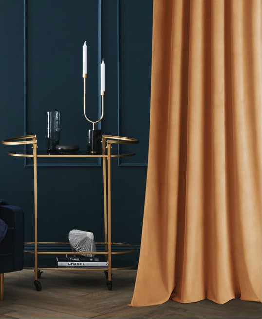 Dizajnové horčicové závesy 140 x 280 cm Dizajnové horčicové závesy 140 x 280 cm