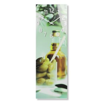Dizajnové kuchynské hodiny s olivami