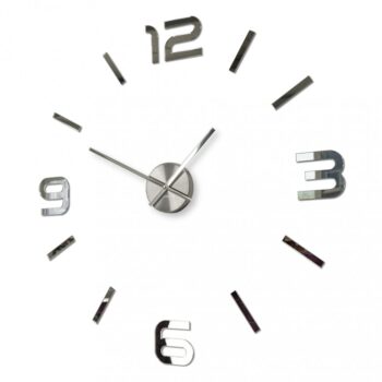 Dizajnové nalepovacie hodiny 80 cm zrkadlové