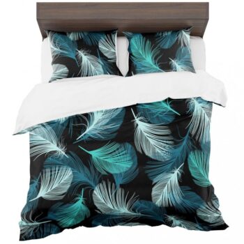 Domtextilu Obliečky na posteľ s motívom pierok Šírka: 160 cm | Dĺžka: 200 cm