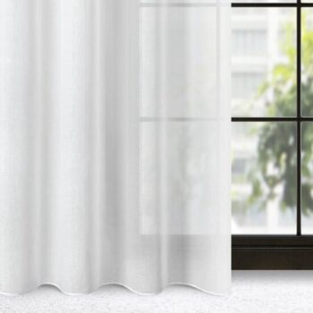 Elegantná biela záclona so zavesením na riasiacu pásku 140x 270 cm