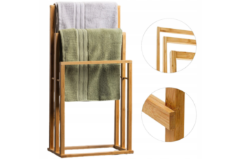 Elegantný bambusový vešiak na uteráky