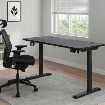 Elektrický výškovo nastaviteľný stôl 72 - 117 cm - čierny Šírka: 60 cm | Dĺžka: 140 cm