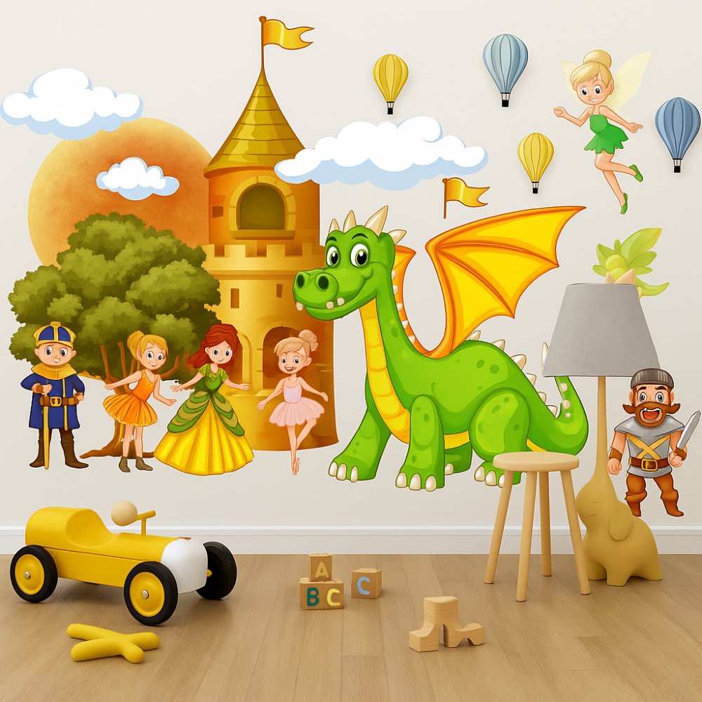 Farebná nálepka na stenu pre princezné a princov - zázračné kráľovstvo Šírka: 100 cm | Dĺžka: 200 cm Farebná nálepka na stenu pre princezné a princov - zázračné kráľovstvo Šírka: 100 cm | Dĺžka: 200 cm