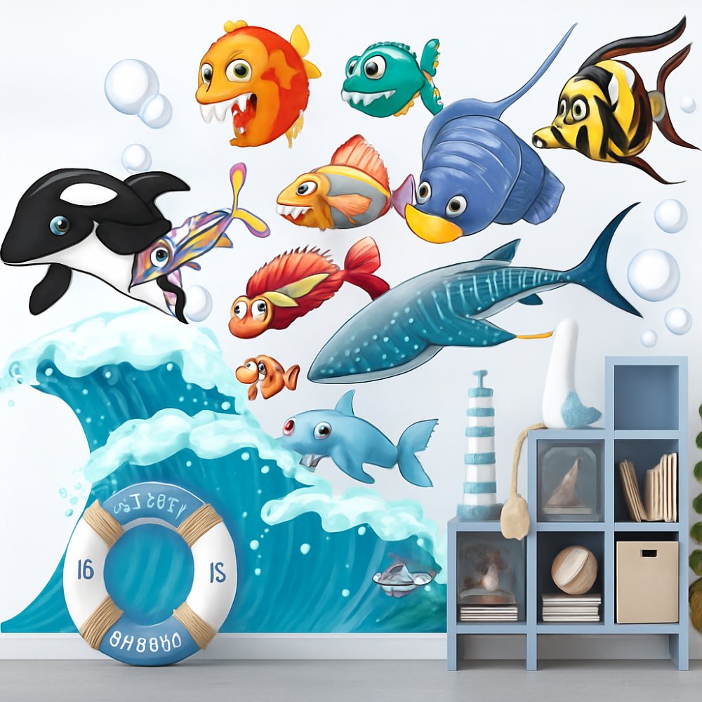 Farebná nálepka - podmorský svet Šírka: 60 cm | Dĺžka: 120 cm Farebná nálepka - podmorský svet Šírka: 60 cm | Dĺžka: 120 cm