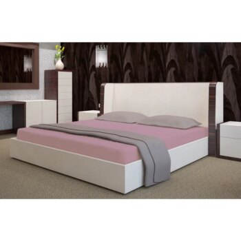 Froté plachta na posteľ s gumkou - púdrovo ružová Šírka: 200 cm | Dĺžka: 220 cm