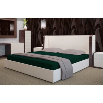 Froté plachta na posteľ s gumkou - tmavozelená Šírka: 90 cm | Dĺžka: 200 cm