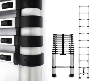 Hliníkový teleskopický rebrík 11-stupňový 125 kg