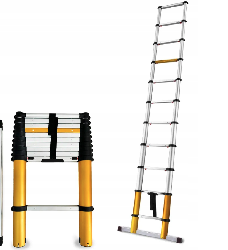 Hliníkový teleskopický rebrík 11-stupňový 150 kg Hliníkový teleskopický rebrík 11-stupňový 150 kg