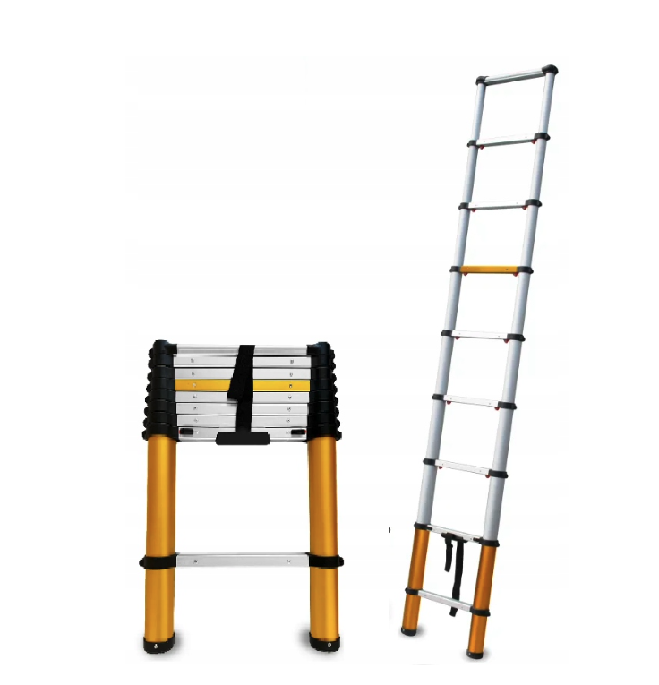 Hliníkový teleskopický rebrík 9-stupňový 150 kg Hliníkový teleskopický rebrík 9-stupňový 150 kg