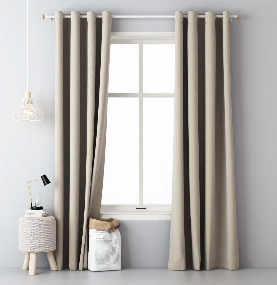 Jednofarebný záves béžovej farby 140 x 250 cm Jednofarebný záves béžovej farby 140 x 250 cm
