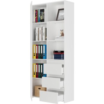 Kancelársky regál so šuflíkmi MODERN B-80-S3 - rôzne farebné prevedenia biela