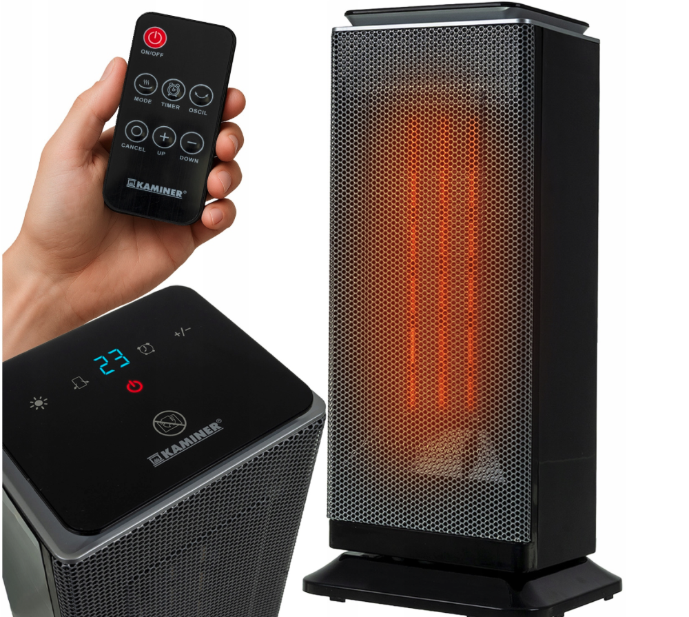 Keramický elektrický ohrievač Kaminer LUMNI 2.0 PTC 2000W s osciláciou Keramický elektrický ohrievač Kaminer LUMNI 2.0 PTC 2000W s osciláciou