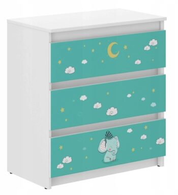 Komoda do detskej izby so sloníkom 76x40x70 cm