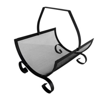 Kovový stojan na drevo s rukoväťou 38 x 33 x 38 cm