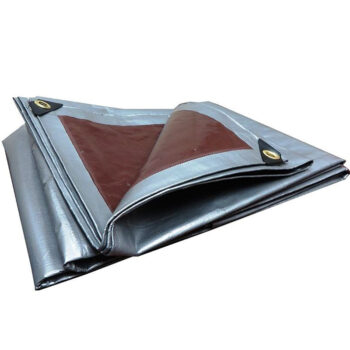 Krycia mrazuvzdorná plachta strieborno hnedej farby 3m x 3m