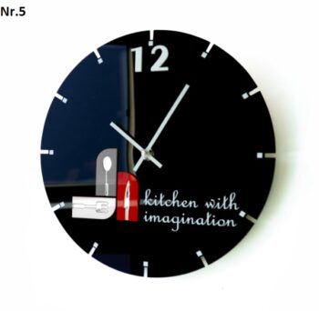 Kuchynské nástenné hodiny s tichým chodom biela