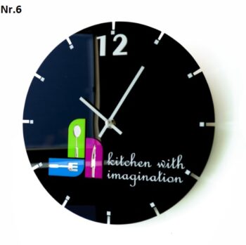 Kuchynské nástenné hodiny s tichým chodom fialová