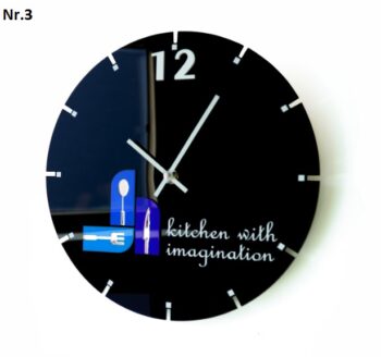 Kuchynské nástenné hodiny s tichým chodom modrá