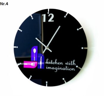 Kuchynské nástenné hodiny s tichým chodom ružová