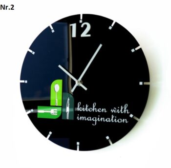 Kuchynské nástenné hodiny s tichým chodom zelená