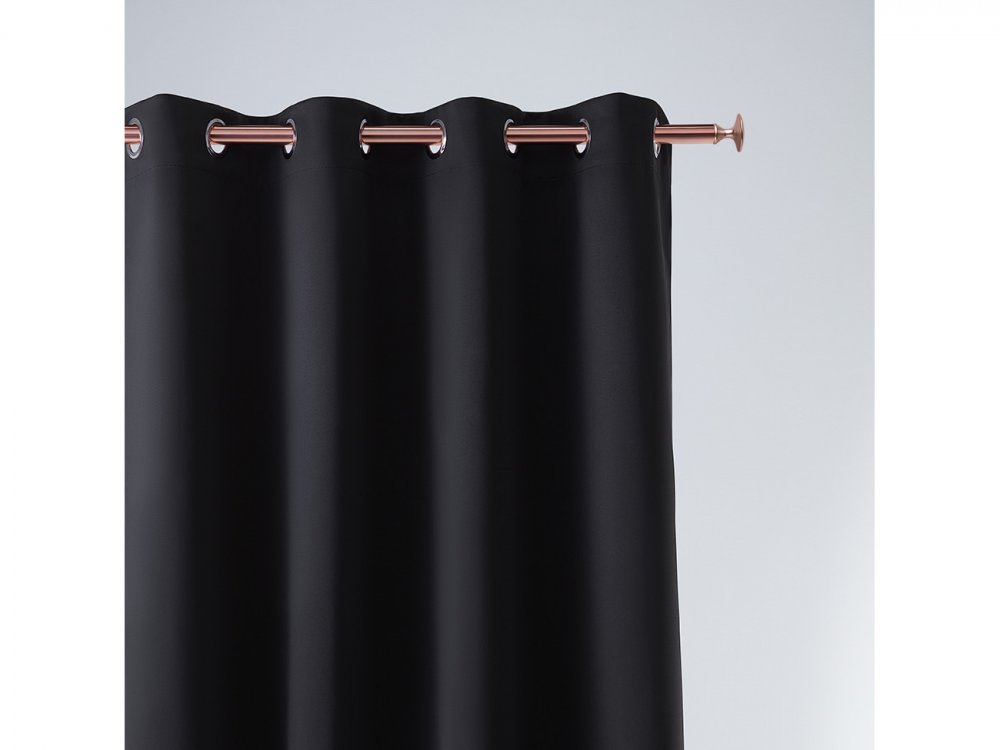 Luxusný čierny jednofarebný záves na kruhy 140 x 280 cm Luxusný čierny jednofarebný záves na kruhy 140 x 280 cm