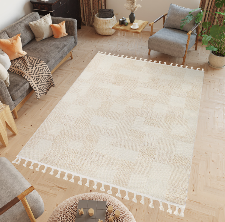 Minimalistický koberec v béžovej farbe Rio Loop Šírka: 120 cm | Dĺžka: 170 cm Minimalistický koberec v béžovej farbe Rio Loop Šírka: 120 cm | Dĺžka: 170 cm