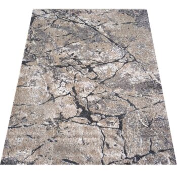 Moderný hnedý koberec s prírodným vzorom – obdĺžnikový Šírka: 80 cm | Dĺžka: 150 cm