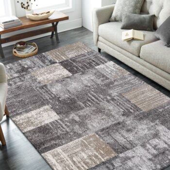 Moderný koberec Panamero - sivý s geometrickým vzorom Šírka: 80 cm | Dĺžka: 150 cm