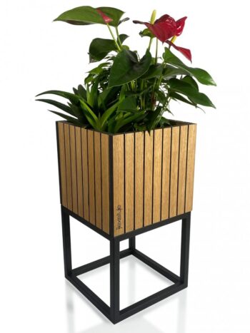 Moderný kvetináč v podkrovnom štýle z kolekcie FIORINO 22x22x40 cm
