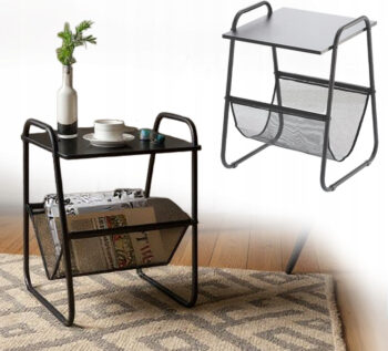 Moderný stolík s držiakom na časopisy 40 x 40 x 55 cm