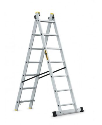 Multifunkčný hliníkový rebrík s nosnosťou 150 kg, 2 x 7 schodov