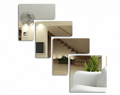 Nerozbitné nalepovacie zrkadlo do obývačky Nerozbitné nalepovacie zrkadlo do obývačky