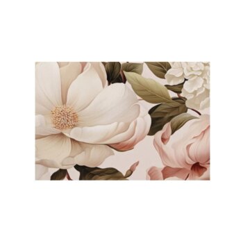 Obrus, štóla s motívom kvetov pivónie v jemných tónoch Šírka: 30 cm | Dĺžka: 45 cm
