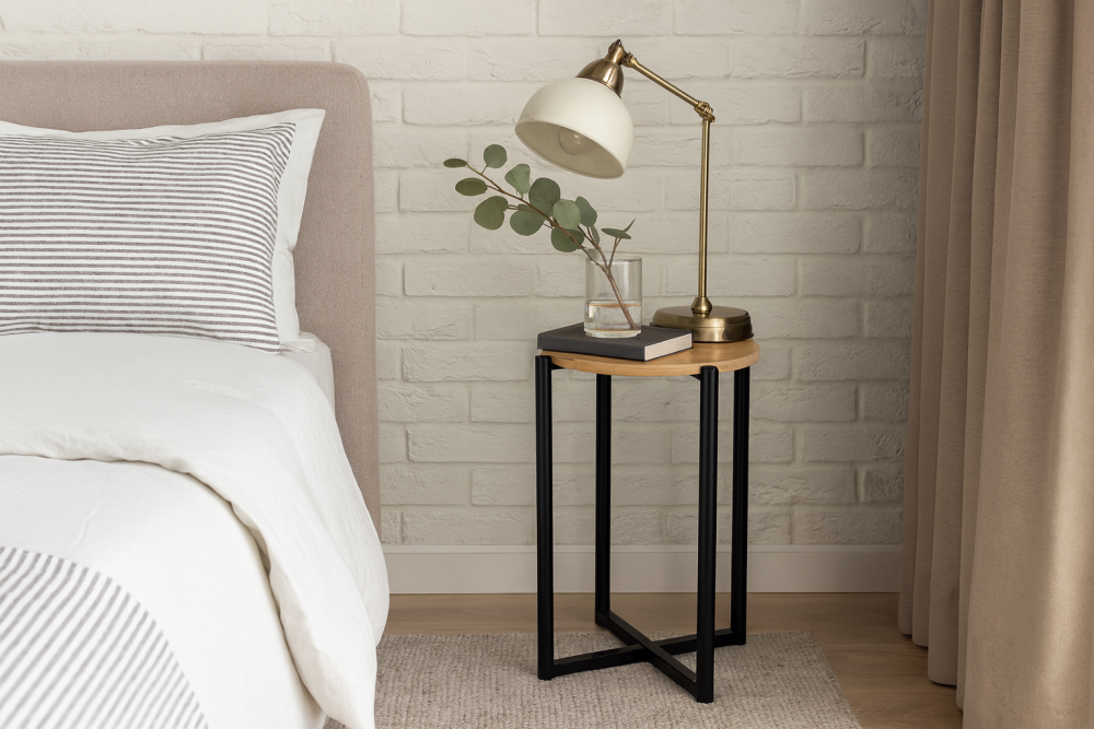 Okrúhly kávový stolík v loftovom štýle 29 x 42 cm Okrúhly kávový stolík v loftovom štýle 29 x 42 cm