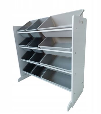 Organizér na hračky pre deti XXL v sivej farbe