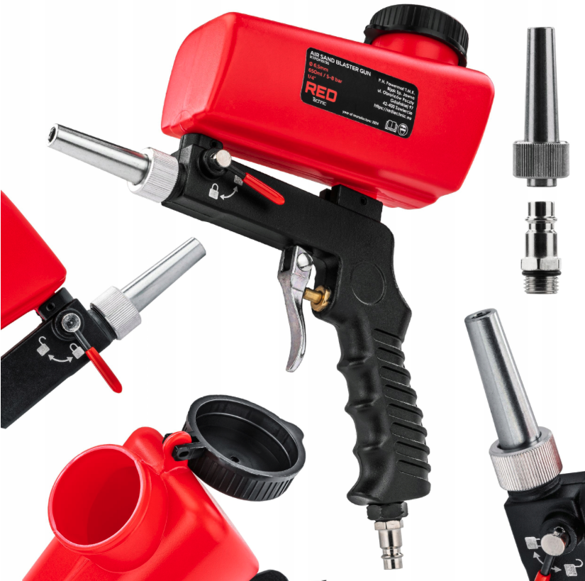 Pieskovacia pištoľ so zásobníkom 650 ml - tlak 5–8 bar Pieskovacia pištoľ so zásobníkom 650 ml - tlak 5–8 bar