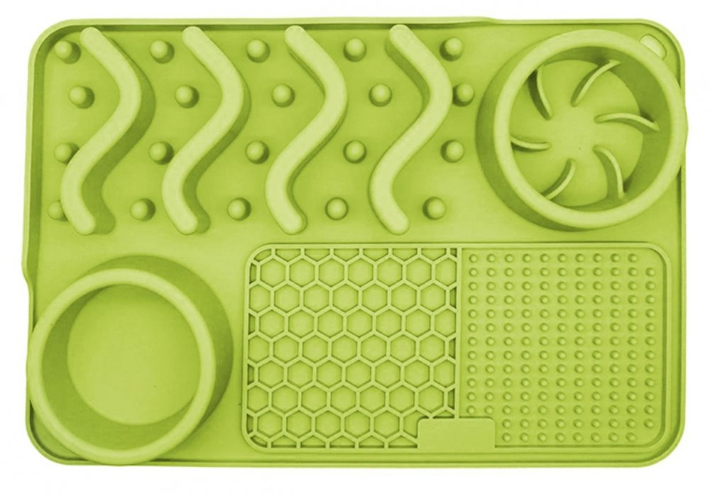 Podložka na pomalé kŕmenie pre psov - zelená Podložka na pomalé kŕmenie pre psov - zelená