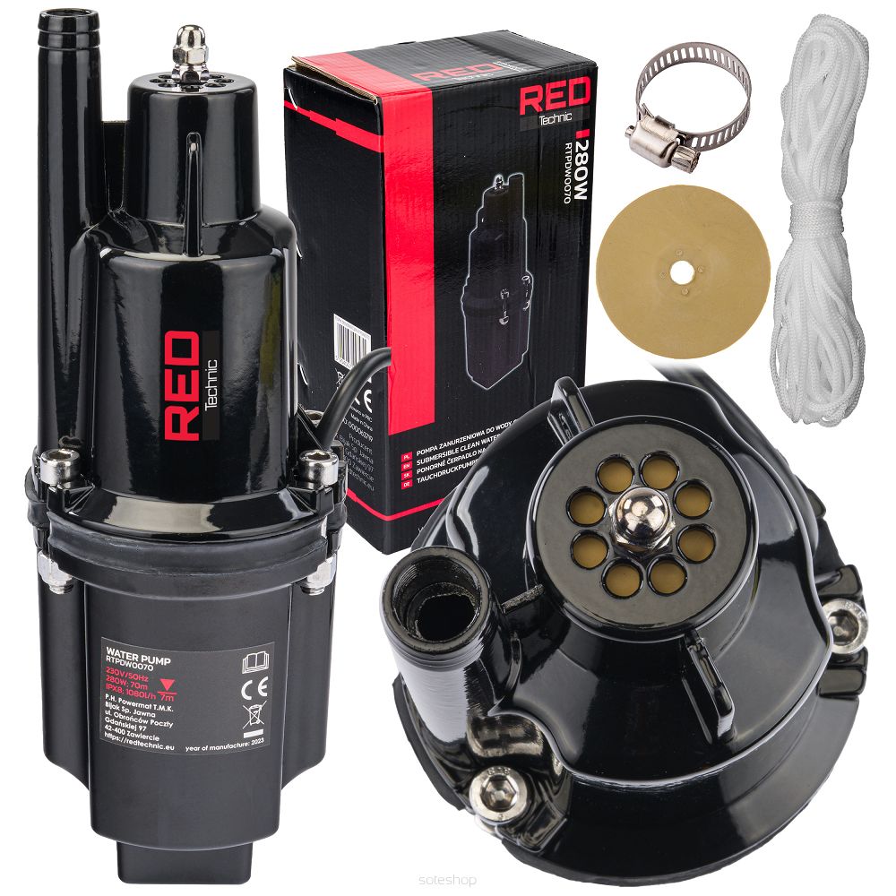 Ponorné membránové čerpadlo RTPDW0070 - 1080 l/h Ponorné membránové čerpadlo RTPDW0070 - 1080 l/h