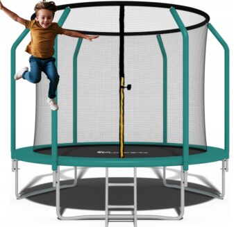 Prémiová záhradná trampolína pre deti s vnútornou sieťou 8FT  - Ø 252 cm