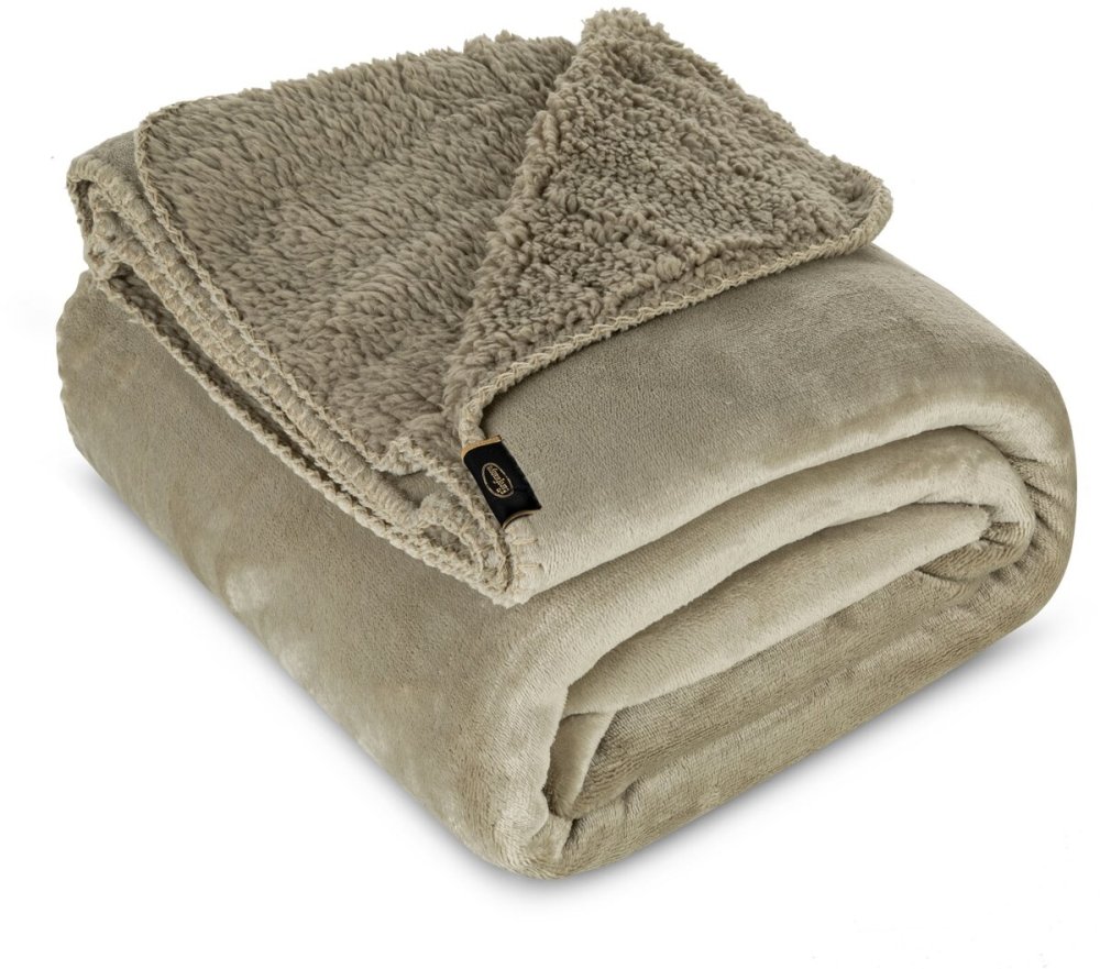 Príjemná teplá deka béžovej farby Šírka: 150 cm | Dĺžka: 200 cm Príjemná teplá deka béžovej farby Šírka: 150 cm | Dĺžka: 200 cm