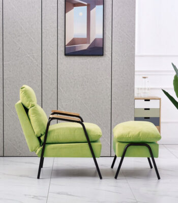 Relaxačné polohovateľné kreslo s podnožkou Oslo zelená