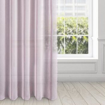 Ružová záclona ALMINA so zavesením na riasiacu pásku 140 x 270 cm