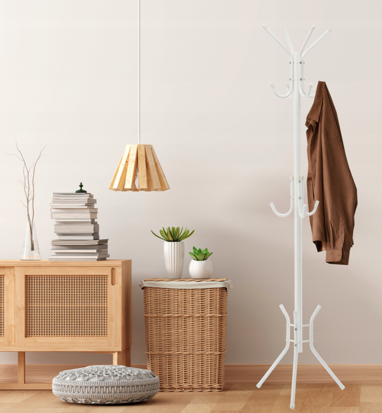 Samostatne stojaci vešiak OMER - biely Samostatne stojaci vešiak OMER - biely