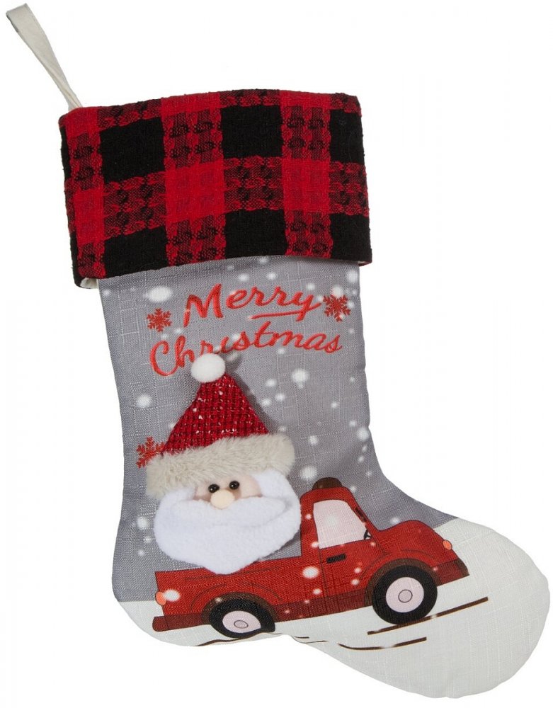 Sivá vianočná čižma Merry Christmas Sivá vianočná čižma Merry Christmas